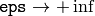 \texttt{eps}\rightarrow +\inf