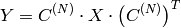 Y = C^{(N)}  \cdot X  \cdot \left (C^{(N)} \right )^T