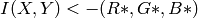 I(X,Y) <- (R*,G*,B*)