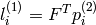 l^{(1)}_i = F^T p^{(2)}_i